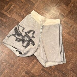 Y-3 Men’s GFX flower-jacquard ribbed shorts Size XS